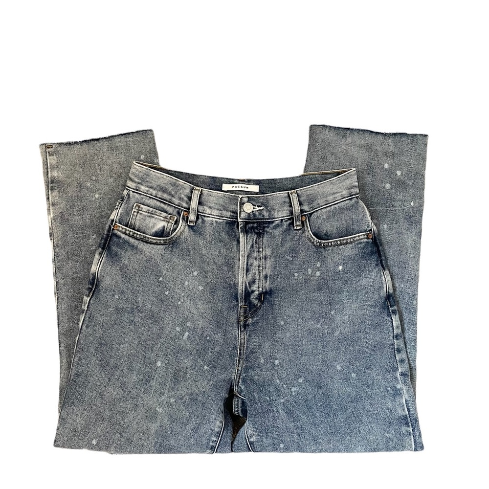 Pacsun Distressed High Rise Straight Leg Jeans - Picture 3 of 9